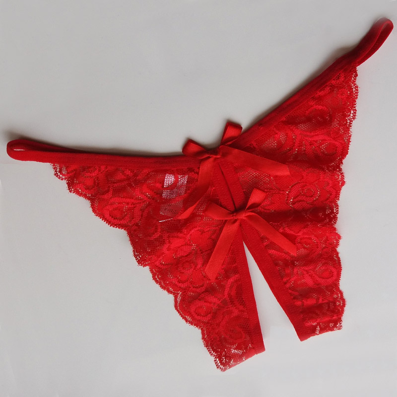 5pcs Women Briefs Thongs G-String Open Crotch Panties Lace Underwear Lingerie