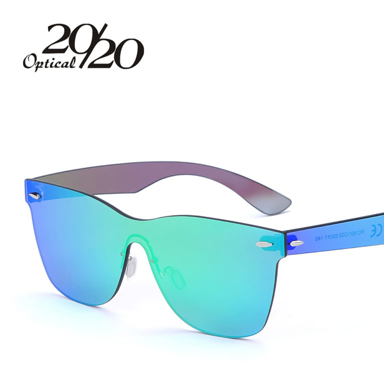 20 20 Brand Vintage Style Sunglasses Men Flat Lens Rimless Square Frame Women Sun Glasses Oculos