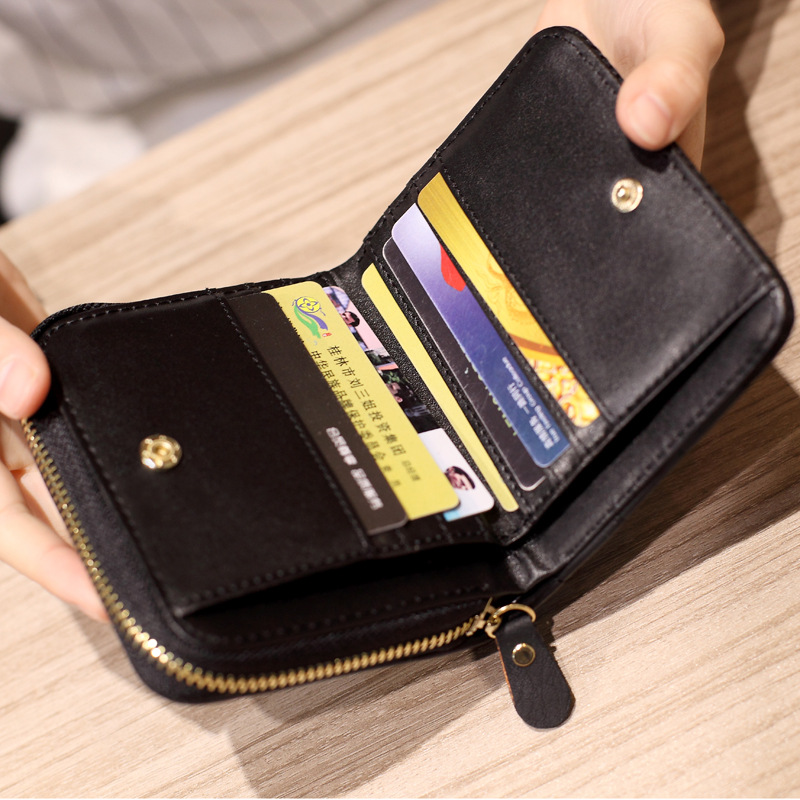 Plaid Purses Nubuck Card Holder Wallet 