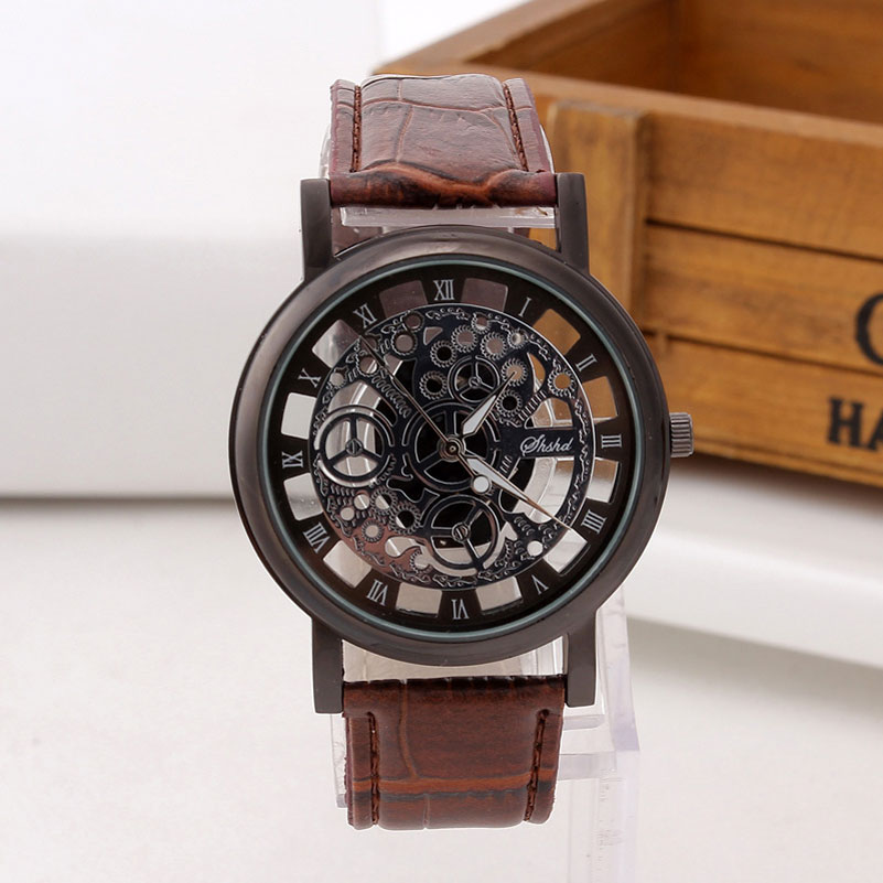 mens wrist watch leather straps